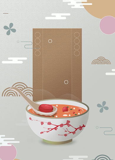 中国风浅色传统节日腊八节海报背景