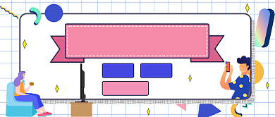蓝色插画暑期观影指南电影公众号首图背景