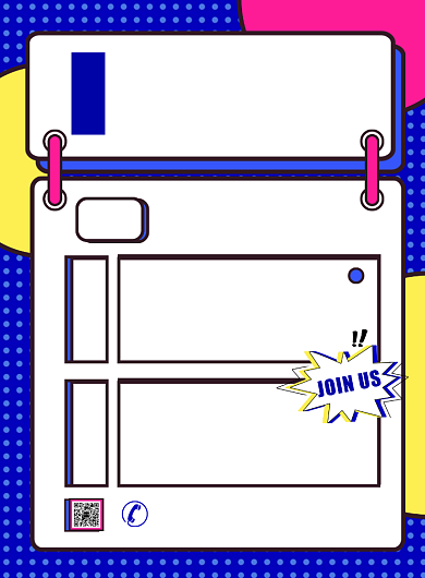 卡通扁平化时尚校园招聘海报背景