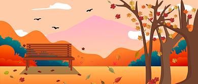 秋日立秋场景首图背景