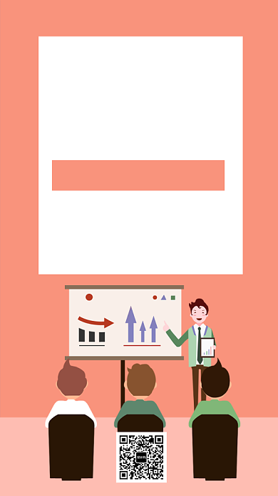 扁平招聘职业讲师手机海报背景