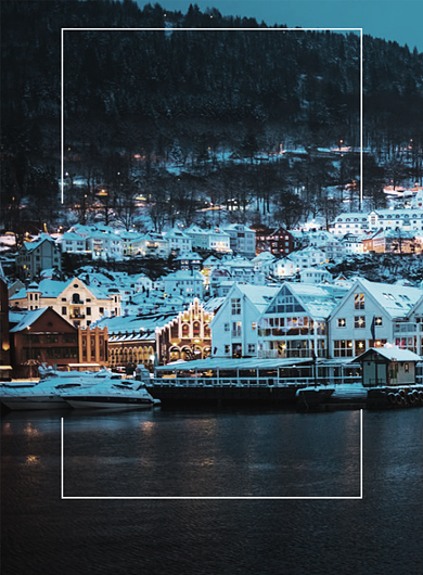 挪威五天四晚旅行社门头宣传海报背景