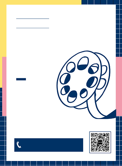 几何扁平化卡通短视频招聘宣传海报背景