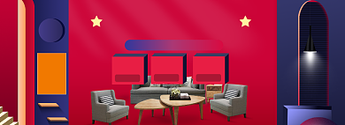 家装新年惠海报banner背景