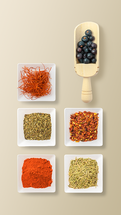 简约清新厨房调味料海报背景