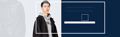 简约男装换季新品banner背景