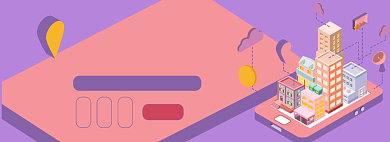 智能定位系统电商淘宝banner图背景