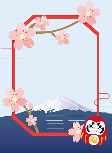时尚日本旅游印刷海报背景