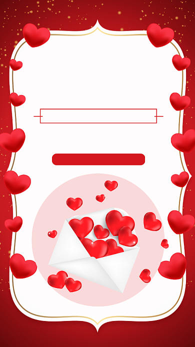 红色爱心世界宽容日宣传手机海报背景