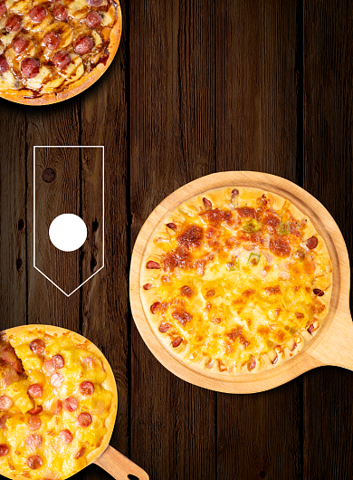 美味披萨海报背景