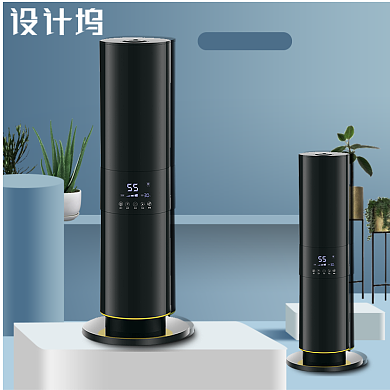 清新数码家电加湿器香薰机主图背景