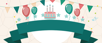 卡通浅色活泼烘培课蛋糕公众号首图背景