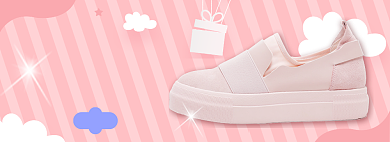 松糕鞋淘宝电商banner图背景