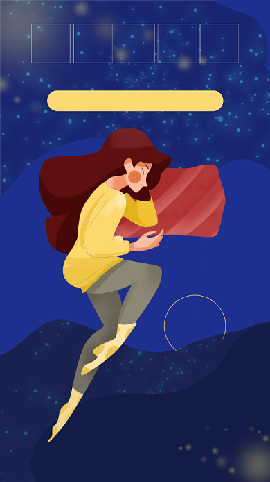 世界睡眠日宣传海报背景