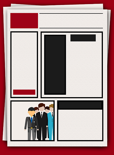 简约扁平化报纸简报行政通知宣传海报背景