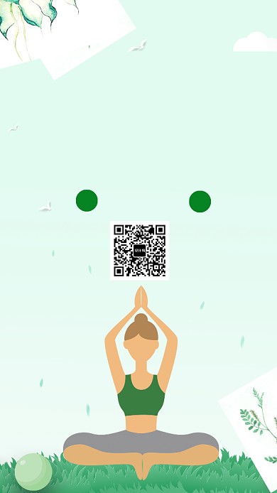 小清新插画夏季减肥手机海报背景