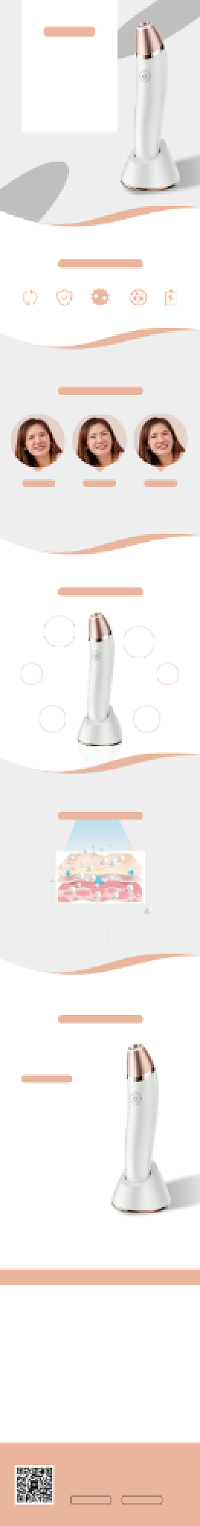 清新美容美肤仪电商详情页背景