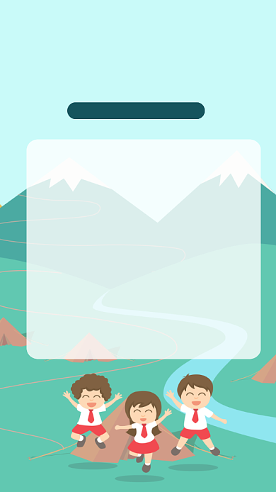 简约小清新暑期培训班手机海报背景