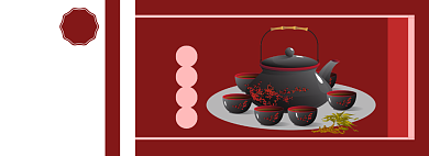 茶具套装淘宝banner背景