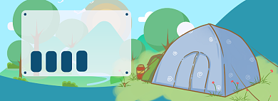 帐篷电商淘宝banner图背景