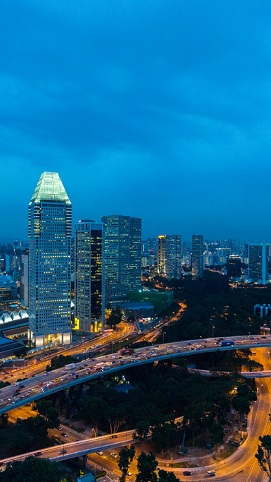 建筑摄影城市夜景手机壁纸海报背景