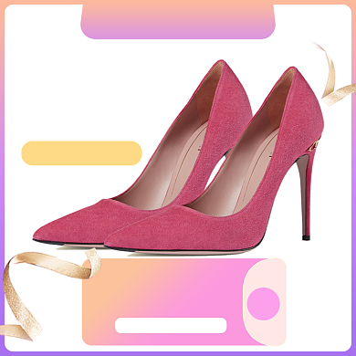粉色黄色女鞋优惠券双12直通车背景
