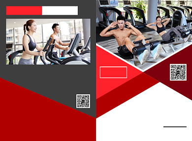 健身运动锻炼宣传广告印刷二折页背景