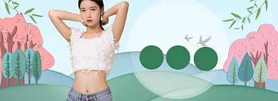 春季上新女装banner背景
