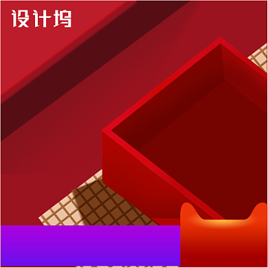 预售大促风红色化妆美容电商主图背景