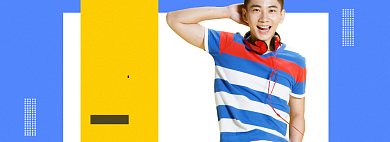 春季男装上新模板淘宝banner背景