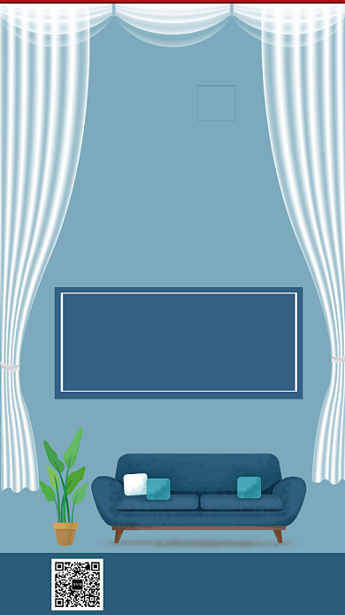 极简家居促销手机海报背景