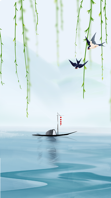 清明佳节手机海报背景