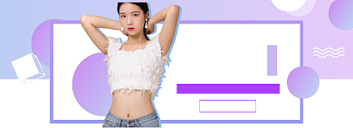 春季女装上新模板淘宝banner背景