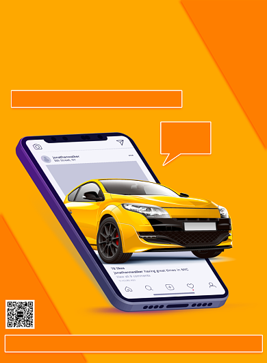 扁平几何租车服务优惠宣传印刷海报背景