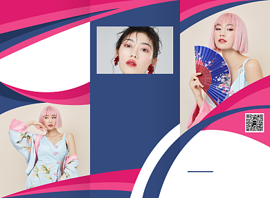 美容美发促销宣传广告印刷三折页背景