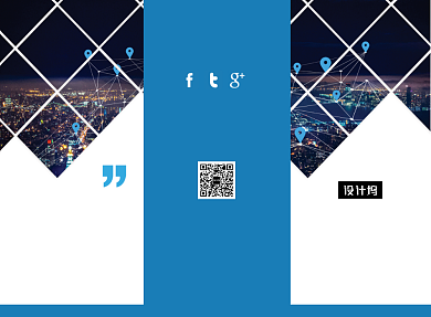 商务简约大气企业招商三折页模板背景