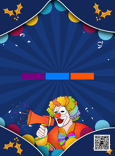 蓝色创意手绘卡通愚人节促销宣传海报背景