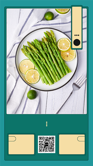 每日美食日签简约手机海报背景
