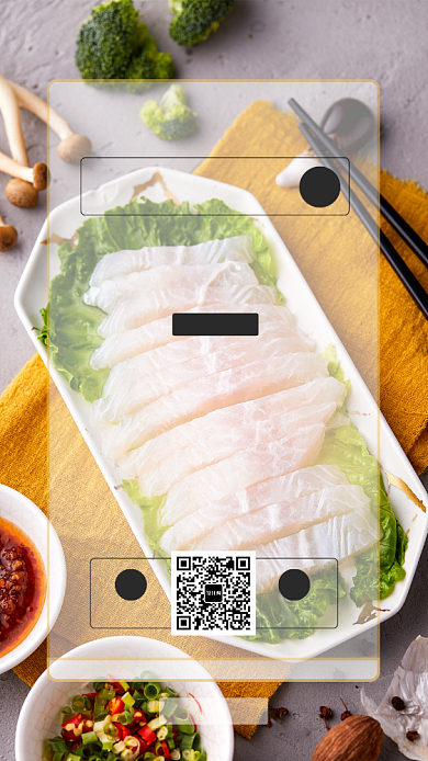 简约创意美食日签手机海报背景