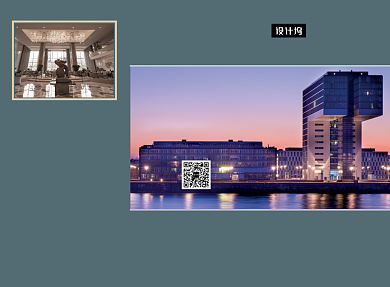 墨绿奢华地产招商三折页模板背景