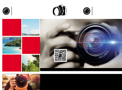 时尚摄影工作室影楼宣传三折页模板背景