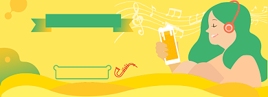 音乐耳机设备淘宝电商banner图背景