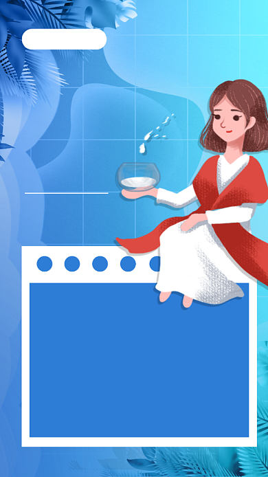 蓝色世界节水日手机海报背景