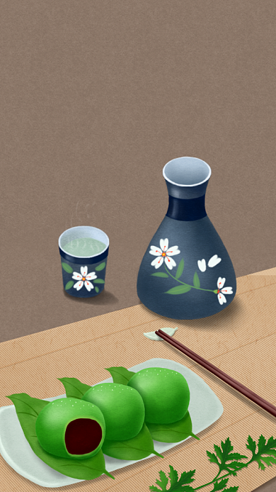 清明佳节手机海报背景