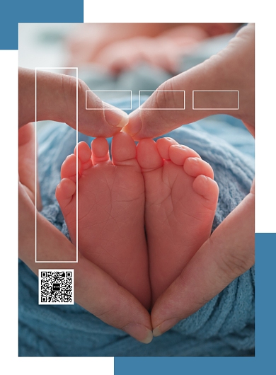 时尚简约新生儿护理宣传海报背景