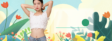春夏新风尚海报banner背景