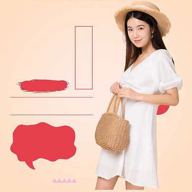 春季女装上新直通车背景