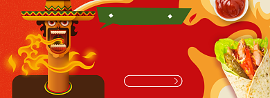 墨西哥鸡肉卷淘宝电商banner图背景