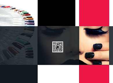 时尚大气美容美甲三折页模板背景