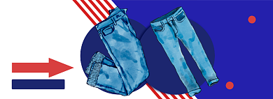 牛仔裤电商淘宝banner图背景